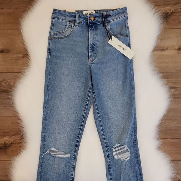 Rolla's East Coast Skinny Distressed Ankle Jeans in Ocean Worn Size 26 NWT - Picture 6 of 12